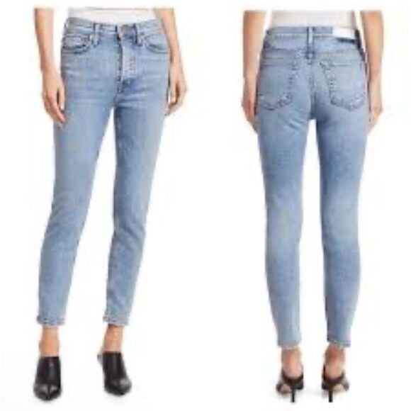 ReDone 90s High-Rise Straight-Leg Button Fly 290-3WHRAC NWT Sz 29 $285 - Picture 1 of 4